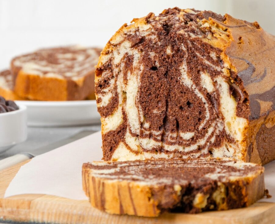 Cake marbré au chocolat