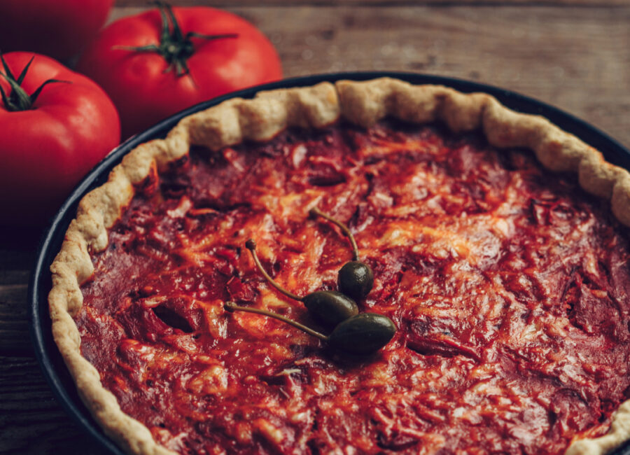 Tarte d’été tomate oignons