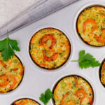 Flan courgettes crevettes