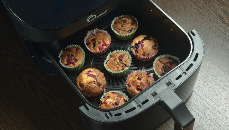 Muffins aux fruits rouges à l’airfryer