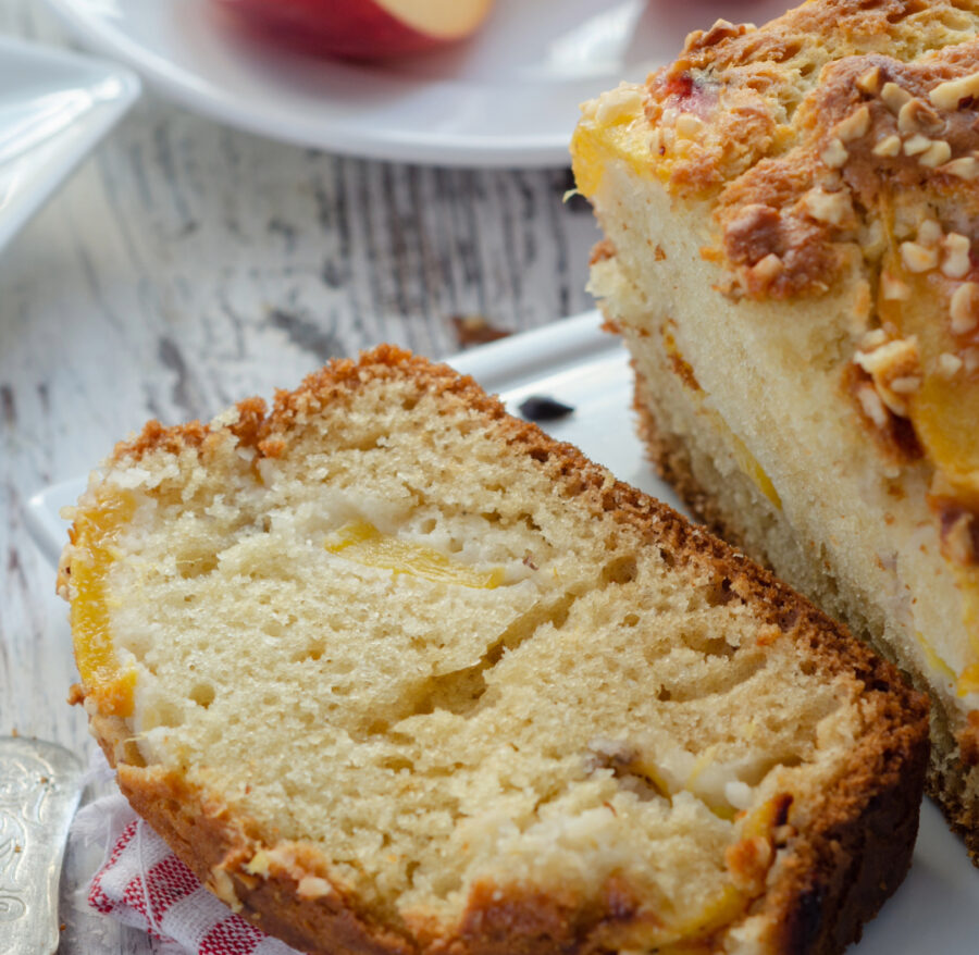 Cake aux pêches