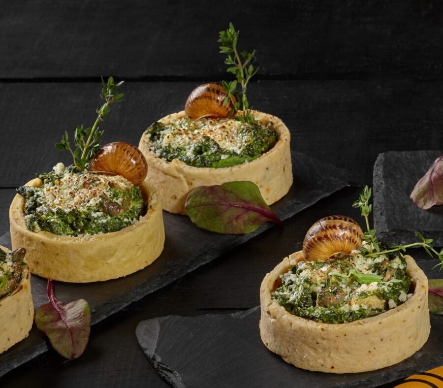 Mini quiches escargots