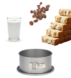 Pudding pain rassis et moule